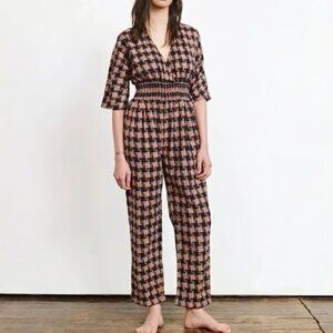 Ace & Jig Bianca Jumpsuit in Nova Size Small - black and rainbow houndstooth